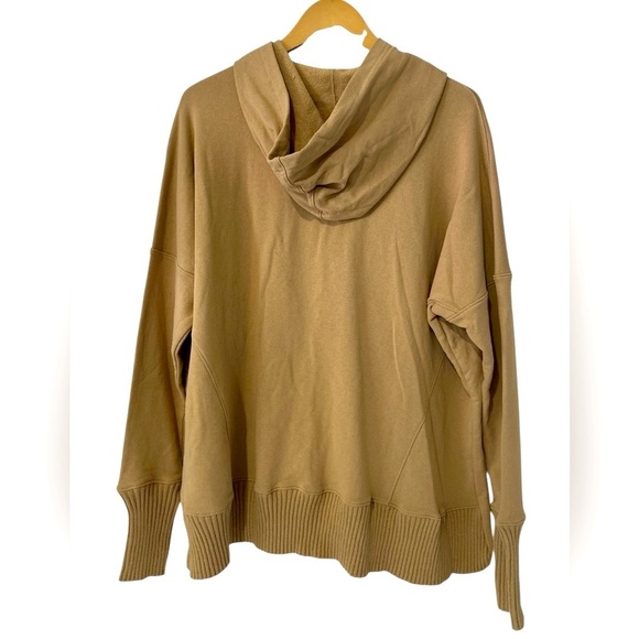 NWT Vestique Washed French Terry Oversized Solid Boho Hoodie in Taupe - Small - Picture 4 of 11